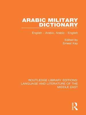 cover image of Arabic Military Dictionary